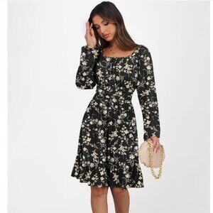 NWT Anrabess Ruched bust Smoked waist Floral Mini Dress Small